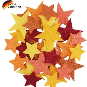 Glittersterne Sonnentöne, 32 Stück sortiert Sale