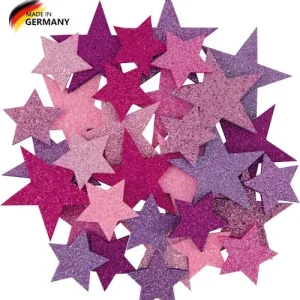 Premium Glittersterne Candytöne, 32 Stück sortiert