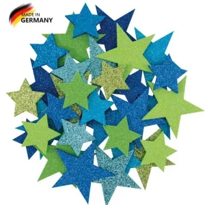 Glittersterne Meerestöne, 32 Stück sortiert Ab Werk