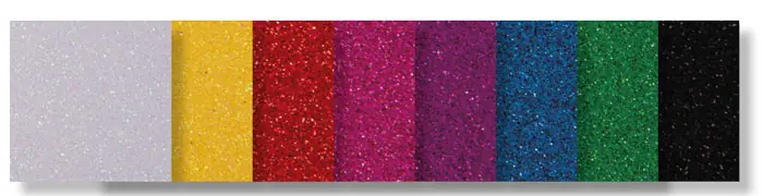 Preisknaller Glittermoosgummisortiment Intensivtöne