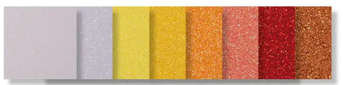 Glittermoosgummisortiment Sonnentöne Sonderangebot