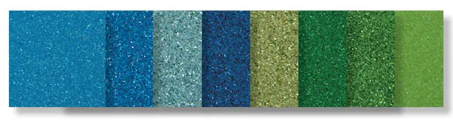 Glittermoosgummisortiment Meerestöne Must-Have