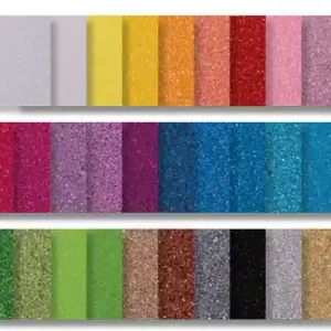 Echt Glittermoosgummisortiment XL 35 Stück sortiert