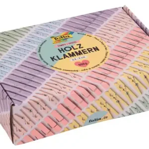 Top-Qualität Holzklammernset Jumbo pastell, 400 Stück