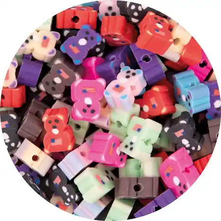 Fimoli Motivperle Bärchen, 100 Stück Aktuell