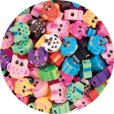 Highlight Fimoli Motivperle Eulen, 100 Stück