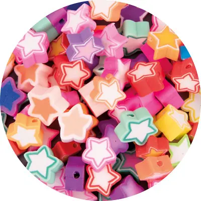 Meistverkauft Fimoli Motivperle Sterne, 100 Stück