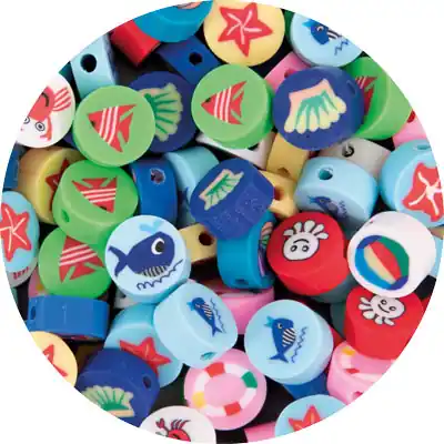 Kostenloser Rückversand Fimoli Motivperle Ozean, 100 Stück