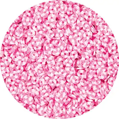 Neue Ware Heishi Scheibenperle weiß/pink