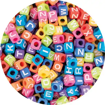 Preis Gesenkt Buchstabenwürfel bunt/weiß, 300 Stück
