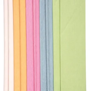 Aqua Krepppapier irisierend, 10 Stück in 5 Farben Markenware