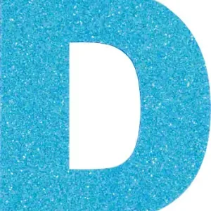 Glitterbuchstabe Maxi D türkis Großhandel