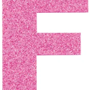 Wochenendangebot Glitterbuchstabe Maxi F malve