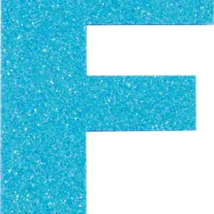 Preiswert Glitterbuchstabe Maxi F türkis