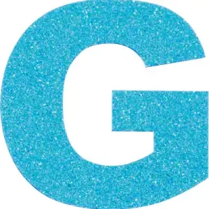 Glitterbuchstabe Maxi G türkis Sonderaktion