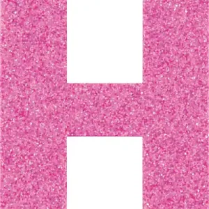 Glitterbuchstabe Maxi H malve Großhandel
