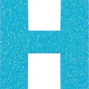Glitterbuchstabe Maxi H türkis Schneller Versand