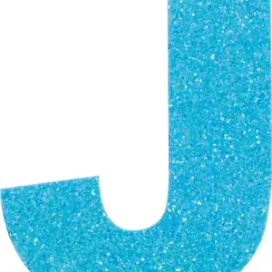 Glitterbuchstabe Maxi J türkis Preis Gesenkt