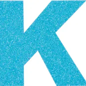 Im Trend Glitterbuchstabe Maxi K türkis