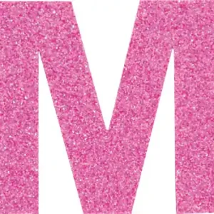 Gratis Versand Glitterbuchstabe Maxi M malve