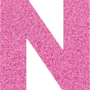 Glitterbuchstabe Maxi N malve Bestpreis