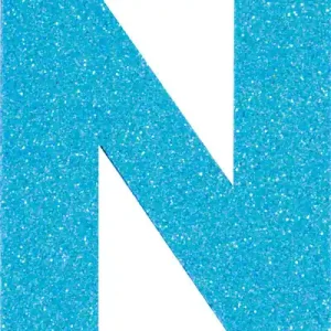 Glitterbuchstabe Maxi N türkis Kostenloser Versand