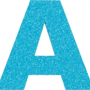 Neuheit Glitterbuchstabe Maxi A türkis