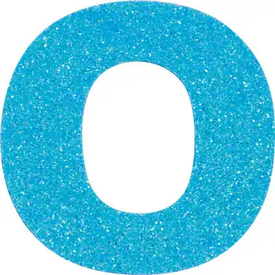 Glitterbuchstabe Maxi O türkis Ab Werk
