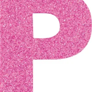 Glitterbuchstabe Maxi P malve Markenware