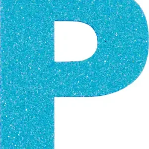 Kostenloser Versand Glitterbuchstabe Maxi P türkis