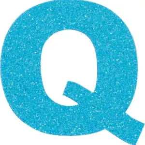 Heute Kaufen Glitterbuchstabe Maxi Q türkis