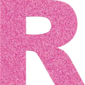 Glitterbuchstabe Maxi R malve Super-Preis