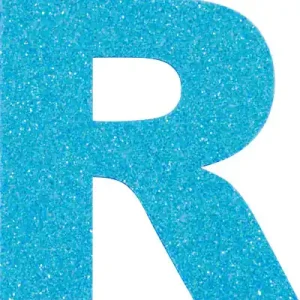 Expressversand Glitterbuchstabe Maxi R türkis
