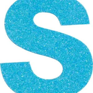 Glitterbuchstabe Maxi S türkis Preis Gesenkt