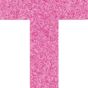 Glitterbuchstabe Maxi T malve Top-Preis