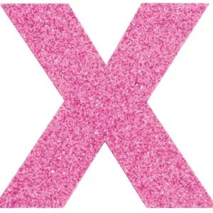Glitterbuchstabe Maxi X malve Ab Werk