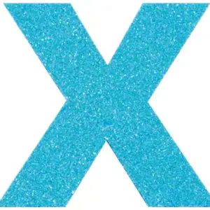 Preisknaller Glitterbuchstabe Maxi X türkis