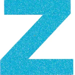 Geprüft Glitterbuchstabe Maxi Z türkis