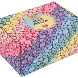 Holzperlenmischung XL pastell, 1000 g Online Kaufen