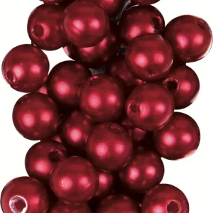 Wachsperlen rot 32 Stück Ø 8 mm Nur Heute