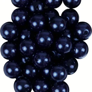 Kostenfreie Lieferung Wachsperlen dunkelblau 32 Stück Ø 8 mm