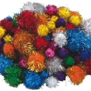 Limited Edition Glitzerpompons 75 Stück sortiert