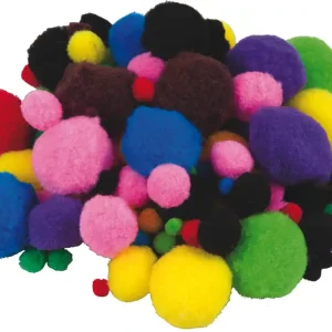 Pompons intensiv, 150 Stück sortiert Exklusiv