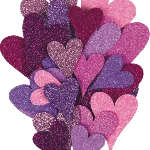 Ab Werk Glitterherzen exklusiv Candytöne, 24 St. sortiert