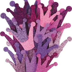 Letzte Chance Glitterkronen exklusiv Candytöne, 24 St. sortiert