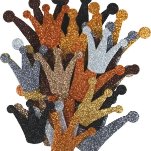 Preis Gesenkt Glitterkronen exklusiv Erdtöne, 24 St. sortiert