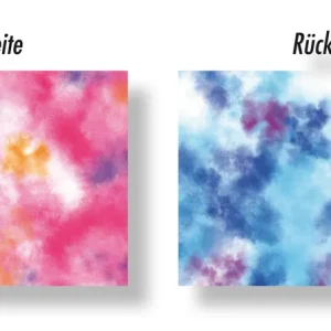 Gratis Versand Motivkarton Nebel pink/blau