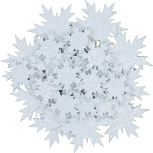 Glittereiskristalle weiß, 24 Stück sortiert Schnäppchen