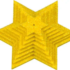 Schneller Versand Glittersternenset gelb, 8-teilig, aus Moosgummi