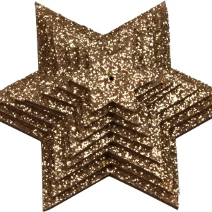 Ausverkauf Glittersternenset schlamm, 8-teilig, aus Moosgummi